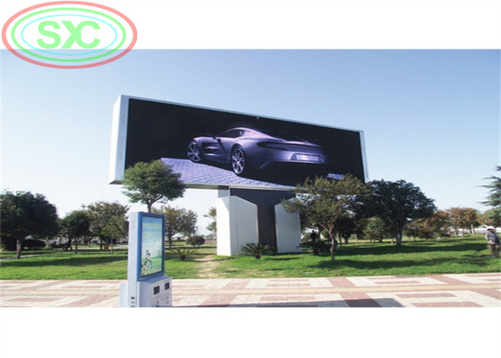 Affichage à LED extérieur polychrome de P 10 avec des colonnes pour la publicité