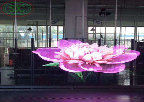 L'écran à LED à bande dessinée transparent cylindre 62500 points/m2 SMD2121