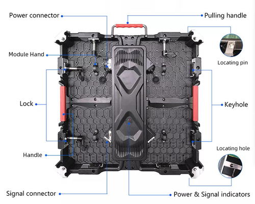 Écran LED extérieur HD P2.976 Armoires de location d'écran LED en aluminium 3840Hz