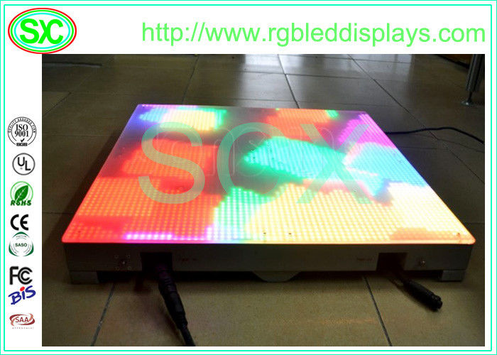 Interactif Sensitif Attractif Acrylique LED Disco Panneau de plancher de danse RGB Changement de couleur