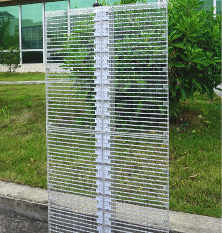 IP30 hd Écran LED transparent intérieur P5.21 Densité de pixels 36864 points / m2 Écran vidéo transparent