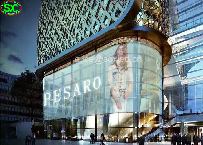 Le verre P10.42 transparent a mené l'écran pour la fenêtre avec le système de WIFI, la puissance 800w