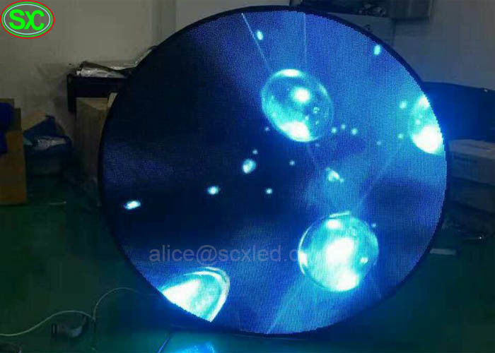 Écrans de publicité visuels pointus ronds de P 4 d'intérieur LED avec l'UL MBI5124 IC de la CE