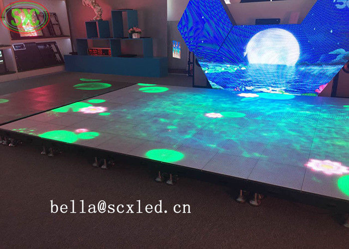 Indoor SMD3535 Sound Active Dj Led Disco Dance Floor Panneaux de faisceaux blancs chauds