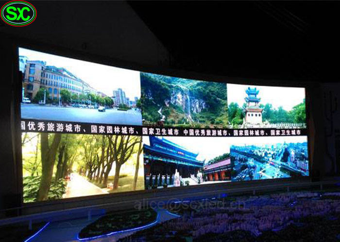 Écran sans couture polychrome d'intérieur de haute résolution mince superbe de l'affichage vidéo TV de P6 SMD LED
