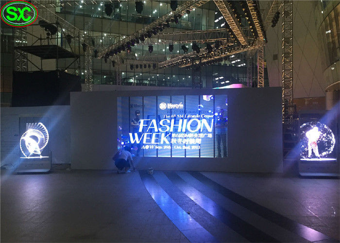 Écran fortement transparent de P12mm LED pour le mur de verre de magasin de voiture, DC5V60A