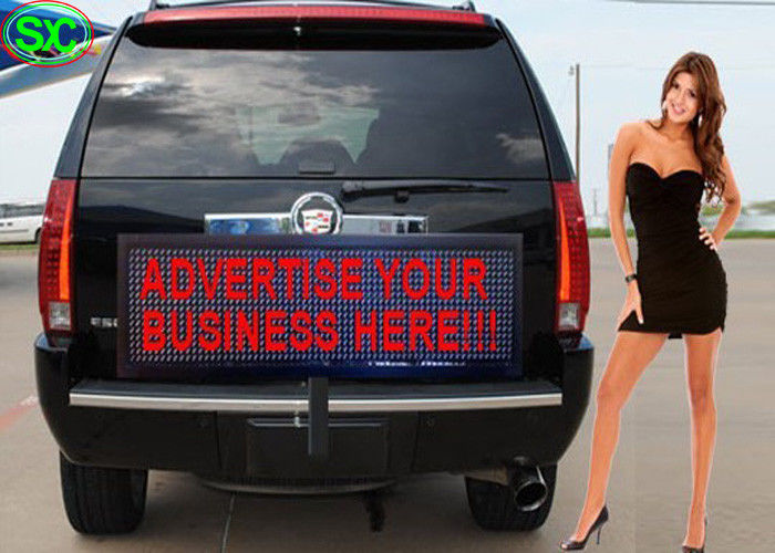 Affichage simple de signe de la voiture LED de couleur rouge avec l'alimentation d'énergie de Meanwell, dos élevé de Defitination de la voiture