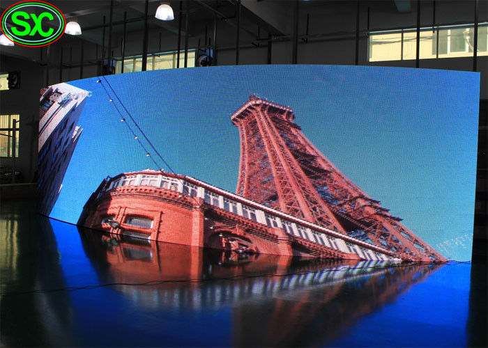 Affichage de panneaux LED à couleur pleine RGB P10mm TV Publicité extérieure vidéo courbe
