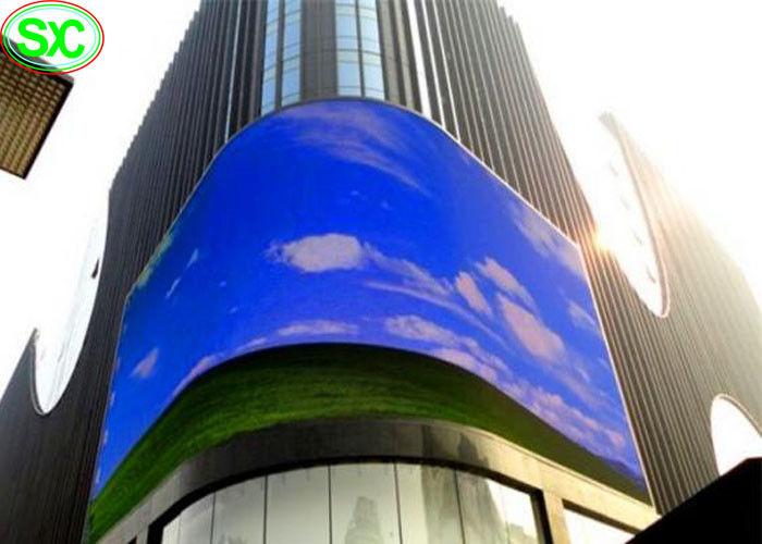 Affichage de panneaux LED à couleur pleine RGB P10mm TV Publicité extérieure vidéo courbe
