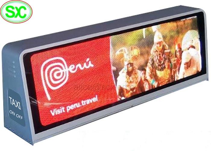 Affichage LED sur le toit du taxi HD imperméable à l'eau Full Color WIFI GPS Billboard P5