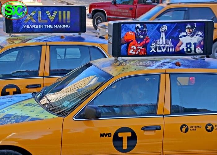 Affichage d' informations LED à haute luminosité pour les taxis, panneau d' affichage LED à 10 mm de hauteur DC5V