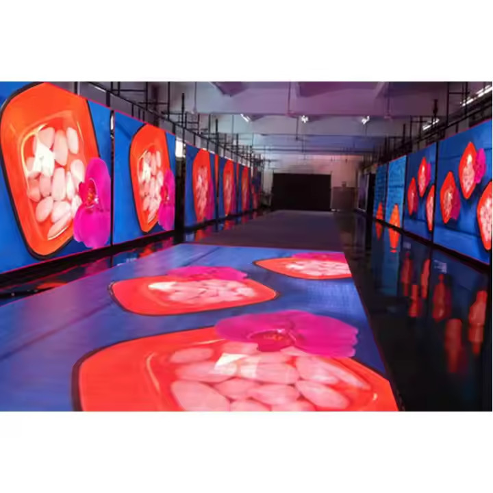 Planche de danse à LED économe en énergie avec consommation d'énergie 20W Taux de rafraîchissement 3840hz/s Module Qty W2 X H4 8PCS