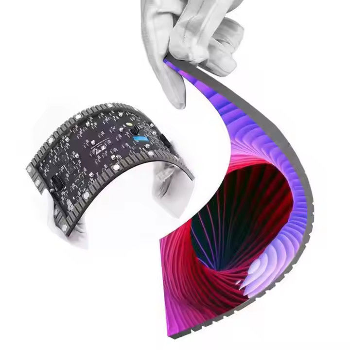 Module d'affichage vidéo LED flexible couleur P4 4mm intérieur extérieur