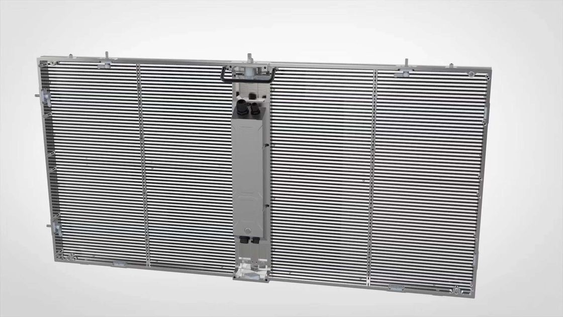 Panneau d'écran LED couleur transparent de 3,91 mm pour murs-rideaux en verre