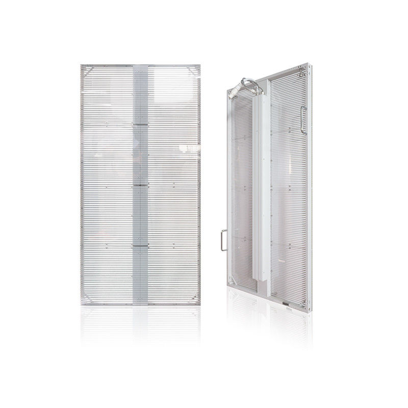 Poids léger Parement vidéo LED transparent Maillage de panneaux d'affichage en verre Parement vidéo LED transparent étanche