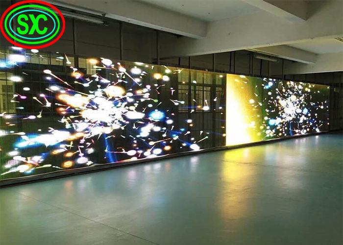 Full Color HD Flexible 4000 cd/m2 Panneau LED transparent Écran LED transparent