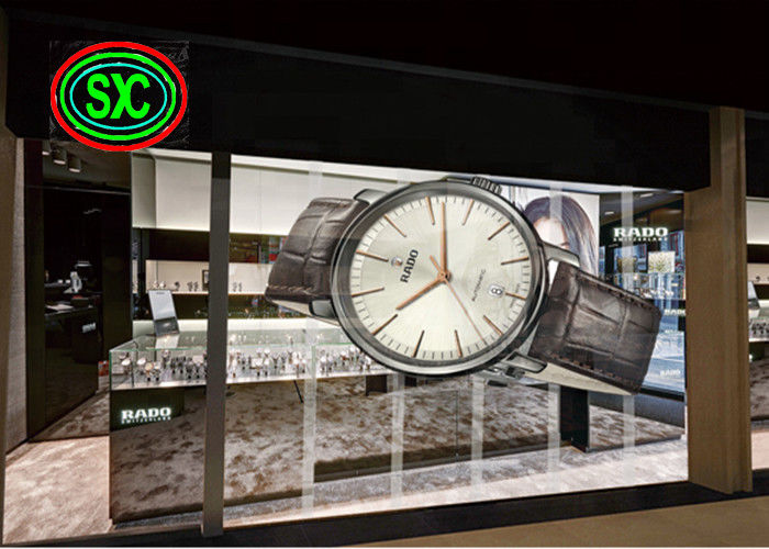 Centre commercial en intérieur Ascenseur Juvelierie Publicité P3.91 Écran LED transparent