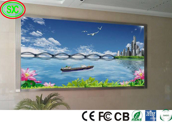 Panneau mural vidéo à LED à hauteur fixe de 2,5 mm, publicité intérieure en couleur complète de l'église.