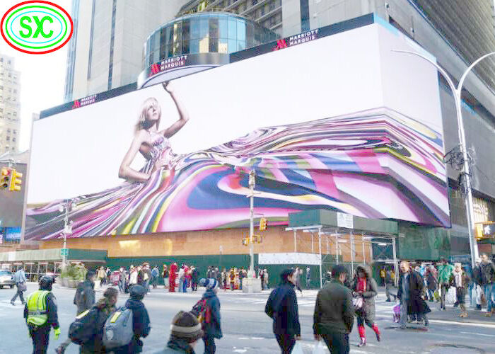 Affichage LED plein couleur extérieur de haute luminosité en forme de L P8 pour la publicité commerciale 1/4 Scan en forme de L P8 extérieur