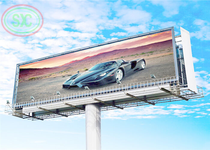 Panneau d'affichage extérieur polychrome Anti-UV de P6 LED avec des colonnes pour la publicité commerciale