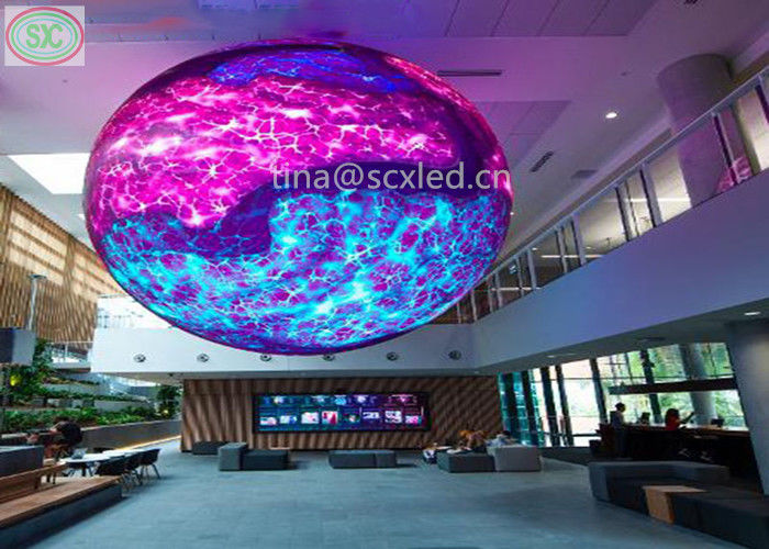 Écran LED sphérique de 320*160 mm pour les performances des centres commerciaux et des événements