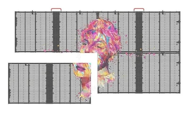 Écran LED transparent intérieur P3.9-7.8 Couleur complète