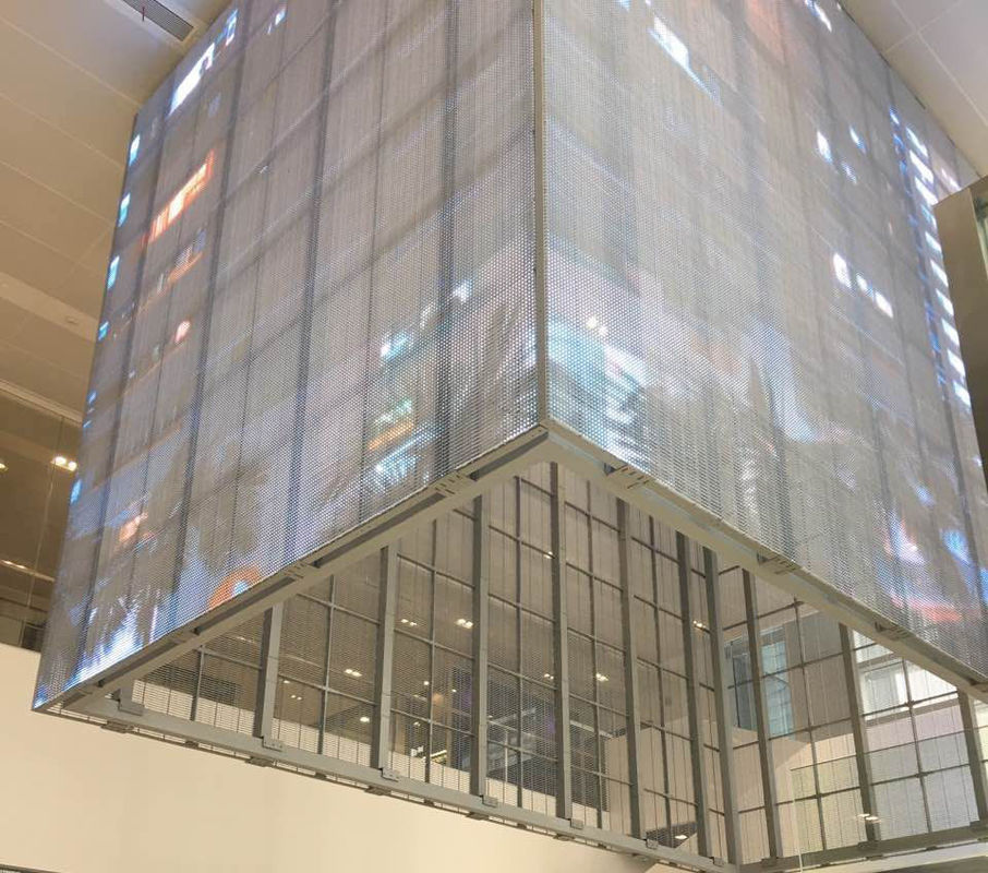 Vidéo en couleur HD Full Color Advertising Led Screen G3.91-7.82 Vitre de fenêtre intérieure Affichage LED transparent