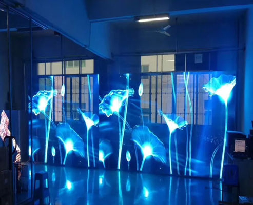 Muro vidéo LED transparent léger 0,2 kg / PC Poids du module 6,2 kg Poids du cabinet pour vos besoins