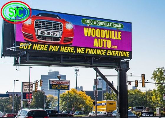 Bon prix P10 IP67 Écran d'aluminium LED extérieur à couleur fixe, écran publicitaire en ligne