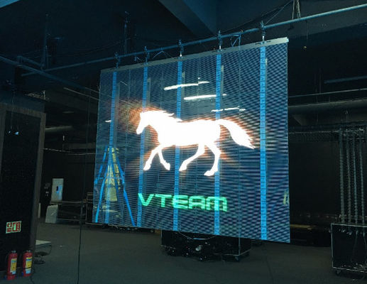 Bon prix Écran LED en verre transparent P1.25, écran LED à maillage Densité de pixels 25600pixels / m2 en ligne