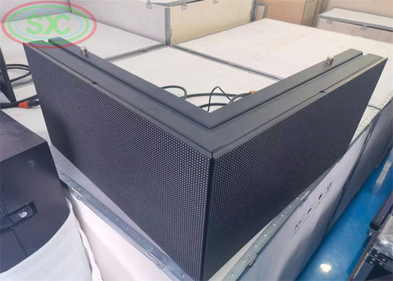 Bon prix P10 Armoire en fer résistant à l'eau à écran incurvé à LED plein couleur extérieure en ligne