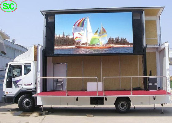Bon prix Affichage à LED Polychrome de haute résolution du camion P4, écran mobile du camion LED en ligne
