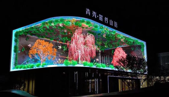 P5 de haute qualité 960X960mm Publicité Installation fixe Muro vidéo LED étanche à l'eau, support conception de coin incurvé,3840hz