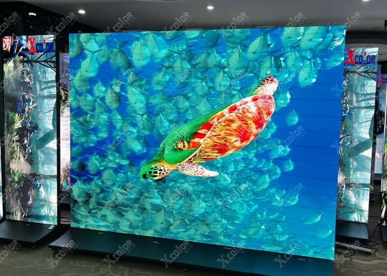 Bon prix Écran ultra-clair à grande échelle en couleur P3.91 Écran LED transparent à taux de rafraîchissement élevé 3840HZ en ligne