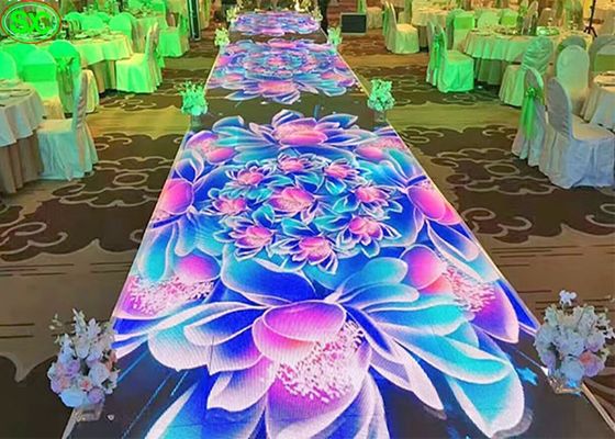 Bon prix Location de scène vidéo LED P5 extérieure, lumières de piste de danse de mariage résolution HD 64*32 En ligne