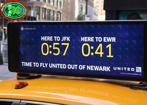 Affichage de panneaux LED de voiture à commande asynchrone Résolution de l'écran 384*128 points et configurations 1R1G1B pour une publicité optimale