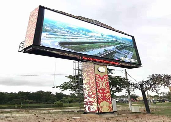 Bon prix Affichage LED plein couleur extérieur P10 Écran à piliers IP65 Grand format 1/4 Mode de numérisation en ligne