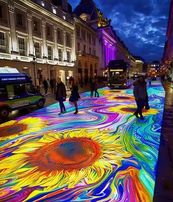 Plancher LED interactif couleur RVB personnalisable avec 8 modules L2 x H4