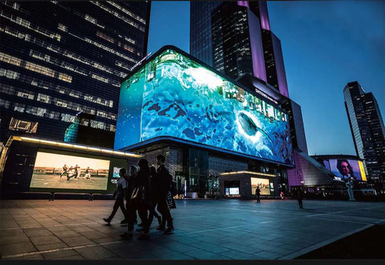 Affichage LED plein couleur haute résolution extérieur p10 avec des performances stables pour le signal de diffusion télévisuelle 10 mm Pixel Pitch 7000 cd/m2 Luminosité 16.7 millions de couleurs IP65/IP54 Protection 800W/m2 Puissance maximale
