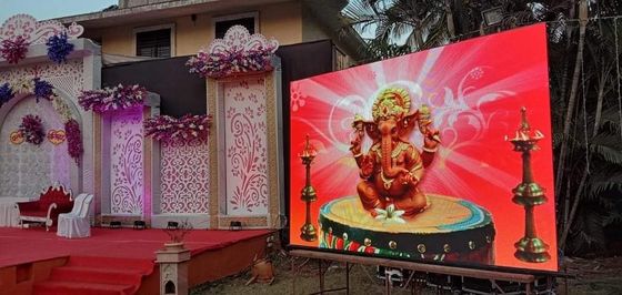 Bon prix Écran personnalisé Dimension de location affichage LED avec matériau d'armoire en aluminium à moulage sous pression et lampes LED SMD2121 en ligne