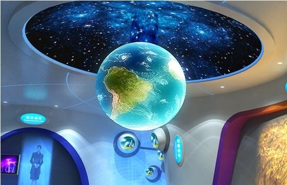 Centre commercial/événements Moniteur LED rond avec affichage vidéo/texte/image