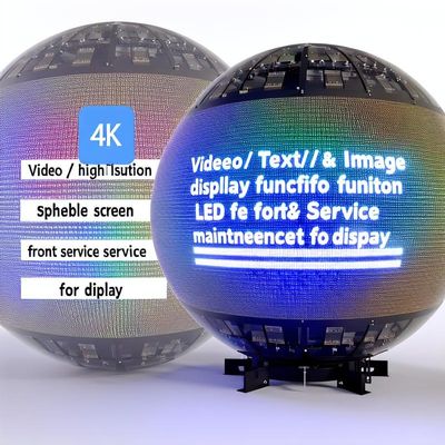 Fonction d'affichage vidéo/texte/image Écran sphérique LED Service de maintenance avant pour affichage