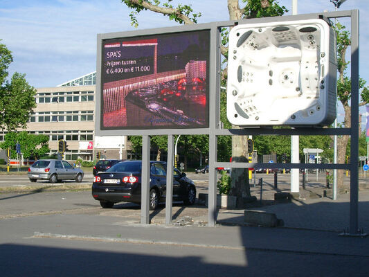 P5 de haute qualité 960X960mm Publicité Installation fixe Muro vidéo LED étanche à l'eau, support conception de coin incurvé,3840hz