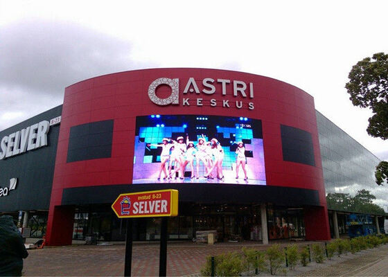 Écran publicitaire LED extérieur P10, installation fixe, luminosité 8000, taux de rafraîchissement 3840 Hz