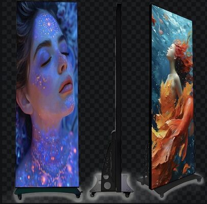 Bon prix Affichage LED de type poster en aluminium avec une taille d'écran de 680x2000 mm et une taille de module de 320x160 mm, idéal pour la publicité à fort impact En ligne