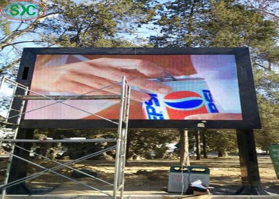 Bon prix p10 annonçant la colonne extérieure de grand écran polychrome a mené le mur visuel en ligne