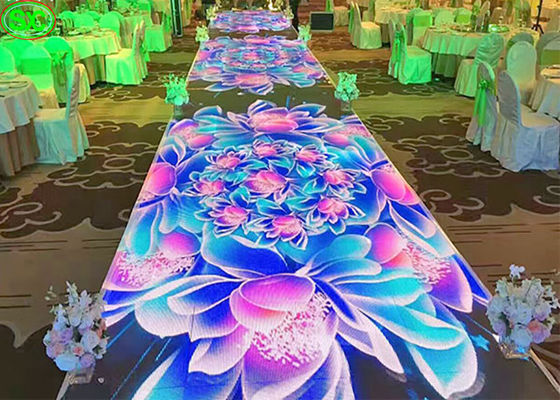 Bon prix P4.81 piste de danse visuelle menée interactive silencieuse, piste de danse de disco imperméable en ligne