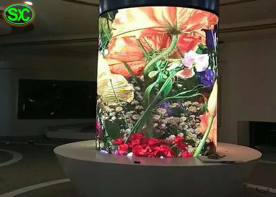 Bon prix La colonne P4 polychrome fixe d'intérieur a mené l'affichage, affichage mené clair numérique rond en ligne
