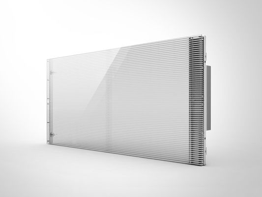 Bon prix Écran LED transparent intérieur P3.91 Vitre fenêtre Armoire en aluminium Matériau écran transparent LED en ligne