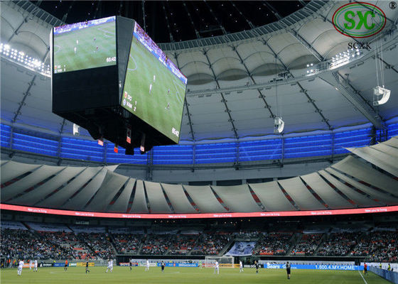 Bon prix Le stade de football a mené le contrôle des panneaux de publicité de périmètre P10 8000cd/㎡ WIFI en ligne